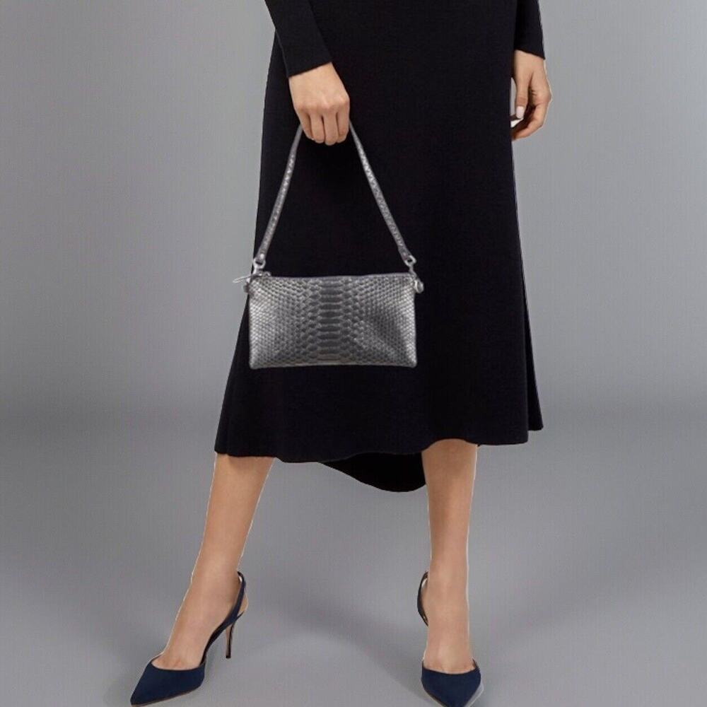 Devi Kroell Metallic Python Shoulder Bag - image 1